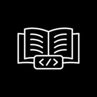 Book Line Inverted Icon Design vector