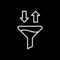 Funnel Line Inverted Icon Design vector