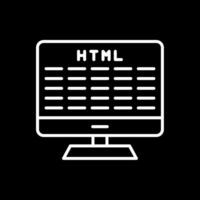 Web Development Line Inverted Icon Design vector