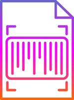 Barcode Line Gradient Icon Design vector