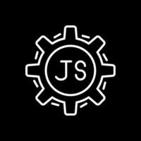 javascript línea invertido icono diseño vector