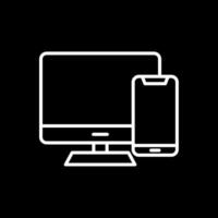 Responsive Devices Line Inverted Icon Design vector