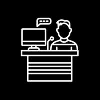 Analyst Line Inverted Icon Design vector