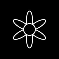 Amaryllis Line Inverted Icon Design vector
