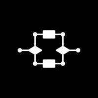 Algorithm Glyph Inverted Icon Design vector