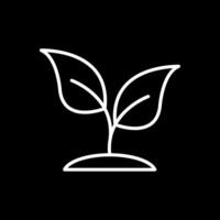 Basil Line Inverted Icon Design vector