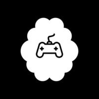 Gaming Glyph Inverted Icon Design vector