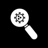 Detection Glyph Inverted Icon Design vector