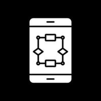 Algorithm Glyph Inverted Icon Design vector