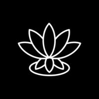 Lotus Line Inverted Icon Design vector