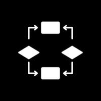 Algorithm Glyph Inverted Icon Design vector