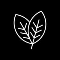 Leaf Line Inverted Icon Design vector