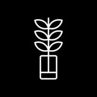 Plant Line Inverted Icon Design vector