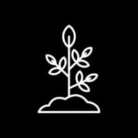 Plant Line Inverted Icon Design vector