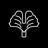 Ginkgo Biloba Line Inverted Icon Design vector