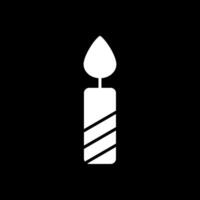 Candle Glyph Inverted Icon Design vector