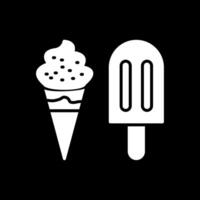 Ice Cream Glyph Inverted Icon Design vector