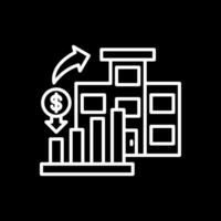 Market Investment Line Inverted Icon Design vector