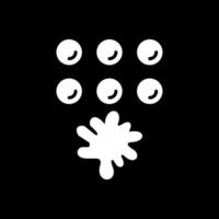 Paintballs Glyph Inverted Icon Design vector