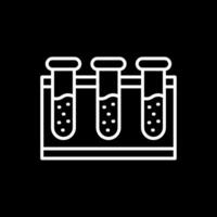 Test Tubes Line Inverted Icon Design vector