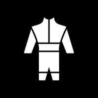 Wetsuit Glyph Inverted Icon Design vector