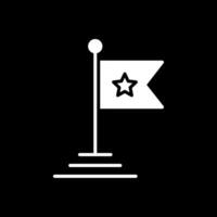 Flag Glyph Inverted Icon Design vector