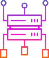 Data Structure Line Gradient Icon Design vector