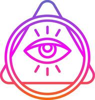 Eye Of Providence Line Gradient Icon Design vector