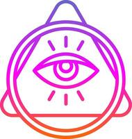 ojo de providencia línea degradado icono diseño vector