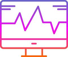 System Monitoring Line Gradient Icon Design vector