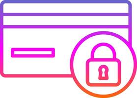 Secure Payment Line Gradient Icon Design vector