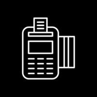 Pos Terminal Line Inverted Icon Design vector