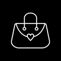 Purse Line Inverted Icon Design vector