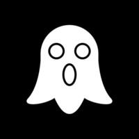 fantasma glifo invertido icono diseño vector