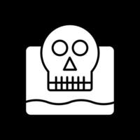 vivo muerto glifo invertido icono diseño vector