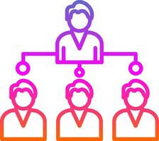 Company Structure Line Gradient Icon Design vector