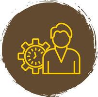 Working Hours Line Gradient Icon Design vector