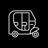 Vehicle Line Inverted Icon Design vector