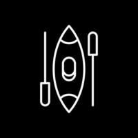 Canoe Line Inverted Icon Design vector