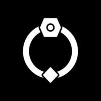 Door Knocker Glyph Inverted Icon Design vector