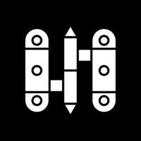 Hinge Glyph Inverted Icon Design vector