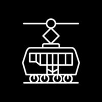 Tram Line Inverted Icon Design vector