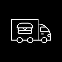 Food Truck Line Inverted Icon Design vector