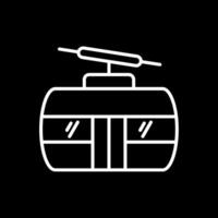 Cableway Line Inverted Icon Design vector