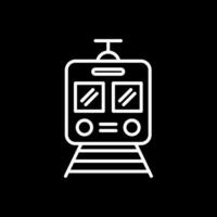 tren línea invertido icono diseño vector