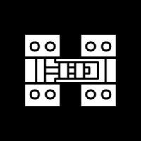 Hinge Glyph Inverted Icon Design vector