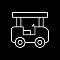 transporte línea invertido icono diseño vector