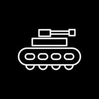 Tank Line Inverted Icon Design vector
