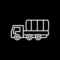 Lorry Line Inverted Icon Design vector