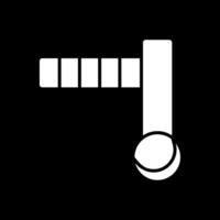 Doorstop Glyph Inverted Icon Design vector